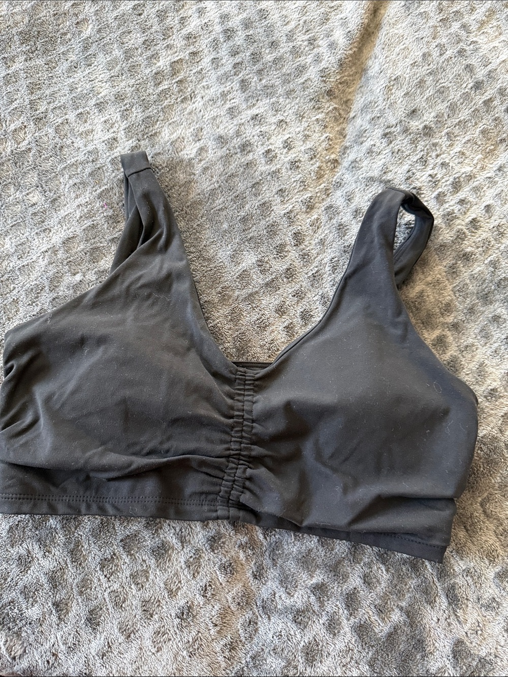 JoyLab Black Seamless Ruched Wireless Bralette